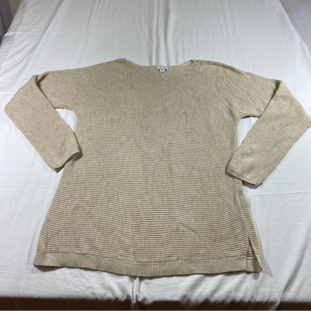 J.Jill Sweater Woman XS Cabling Knit Cream Long Sleeve Sweater Top